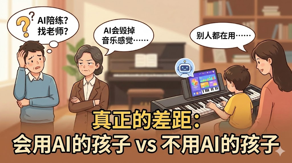 AI不会取代钢琴老师，但“会用AI的孩子”会甩开“不用的”：差距在哪里？