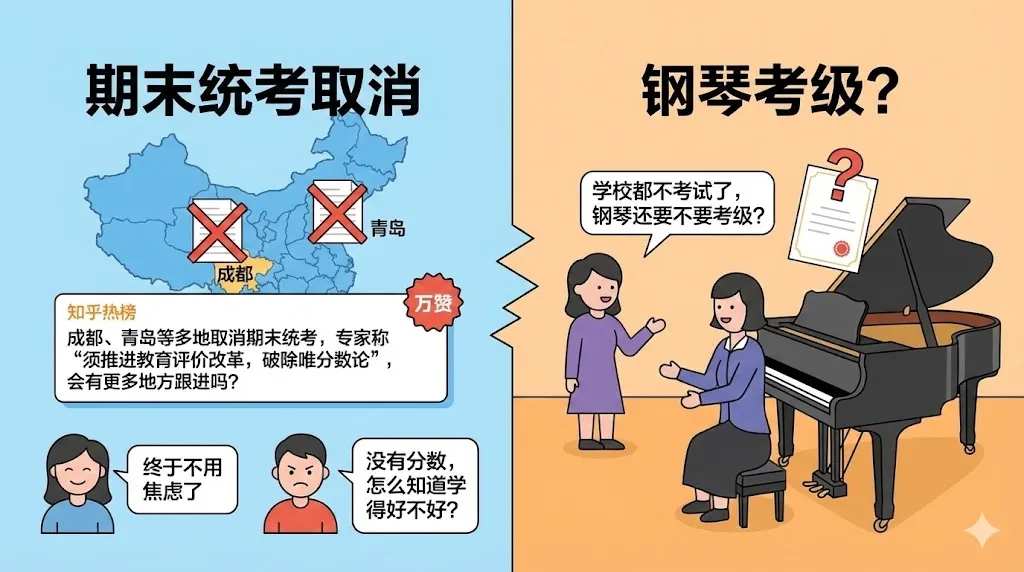取消期末统考后，钢琴考级还有用吗？